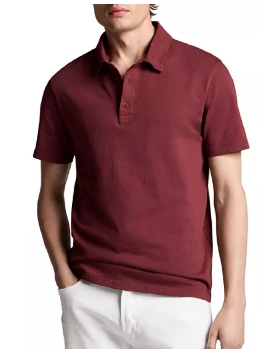 Vince Burgundy Cotton Polo Sz XL